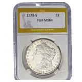 1878-S Morgan Silver Dollar PGA MS64