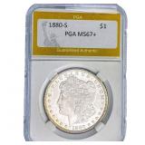 1880-S Morgan Silver Dollar PGA MS67+