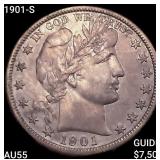 1901-S Barber Half Dollar HIGH GRADE
