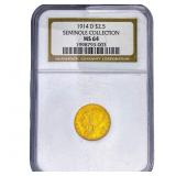 1914-D $2.50 Gold Quarter Eagle NGC MS64 Seminole