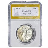 1926 Oregon Trail Half Dollar PGA MS68
