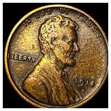 1914-D Lincoln Wheat Cent NEARLY UNCIRCULATED