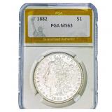 1882 Morgan Silver Dollar PGA MS63
