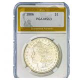 1886 Morgan Silver Dollar PGA MS63