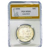 1936 Long Island Half Dollar PGA MS66