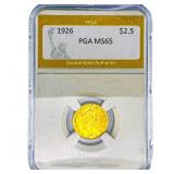 1926 Sesquincentennial $2.50 Gold Quarter Eagle PG