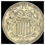 1883 Shield Nickel CHOICE AU