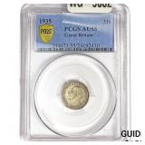 1935 Great Britain Silver 3 Pence PCGS AU55