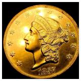 1857-O $20 Gold Double Eagle