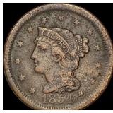 1854 Braided Hair Large Cent LIGHTLY  CIRCULATED