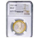 1952-S Franklin Half Dollar NGC MS67