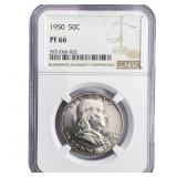 1950 Franklin Half Dollar NGC PF66