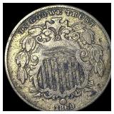 1869 Shield Nickel ABOUT UNCIRCULATED