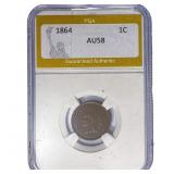1864 Indian Head Cent PGA AU58
