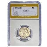 1938-D Buffalo Nickel PGA MS67