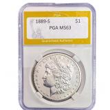 1889-S Morgan Silver Dollar PGA MS63
