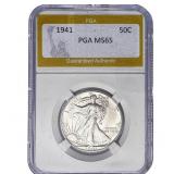 1941 Walking Liberty Half Dollar PGA MS65
