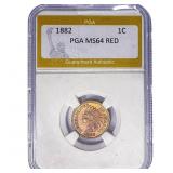 1882 Indian Head Cent PGA MS64 RED