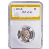 1938-D Buffalo Nickel PGA MS66
