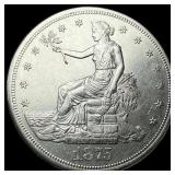 1875-S Silver Trade Dollar CLOSELY UNCIRCULATED