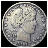 1897 Silver Half Dollar (Barber) ABOUT UNCIRCULATE