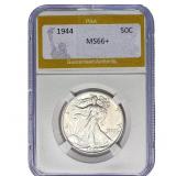 1944 Walking Liberty Half Dollar PGA MS66+