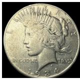1934 Peace Silver Dollar NEARLY UNCIRCULATED