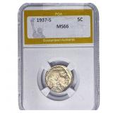 1937-S Buffalo Nickel PGA MS66