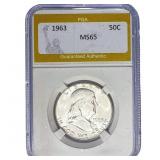 1963 Franklin Half Dollar PGA MS65