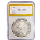1900 Lafayette Silver Dollar PGA MS64