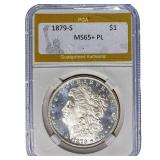 1879-S Morgan Silver Dollar PGA MS65+ PL