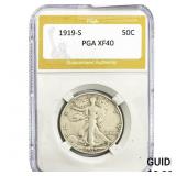 1919-S Walking Liberty Half Dollar PGA XF40
