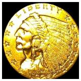 1925-D Gold $2.5 Indian Head Quarter Eagle CLOSELY