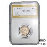 1938-D Buffalo Nickel PGA MS68