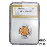 1909 VDB Wheat Cent PGA MS68 RED