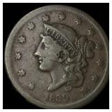 1839 Coronet Head Large Cent LIGHTLY CIRCULATED