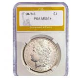 1878-S Morgan Silver Dollar PGA MS64+