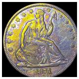 1871 Silver Half Dollar (Seated Liberty) NEARLY UN