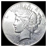 1928 Silver Peace Dollar CLOSELY UNCIRCULATED