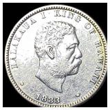 1883 Hawaii Silver 1/4 Dollar CLOSELY UNCIRCULATED