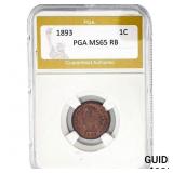 1893 Indian Head Cent PGA MS65 RB