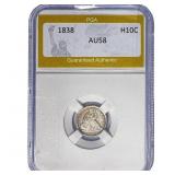 1838 Seated Liberty Half Dime PGA AU58