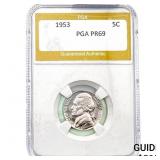1953 Jefferson Nickel PGA PR69