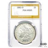 1882-O Morgan Silver Dollar PGA MS65