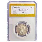 1917-S Standing Liberty Quarter PGA MS61 FH Type 1