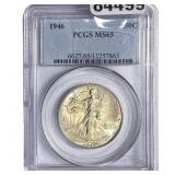 1946 Walking Liberty Half Dollar PCGS MS65
