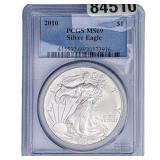 2010 Silver Eagle PCGS MS69