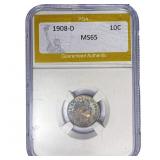 1908-D Barber Dime PGA MS65
