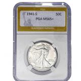 1941-S Walking Liberty Half Dollar PGA MS65+