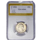 1932 Washington Silver Quarter PGA MS66